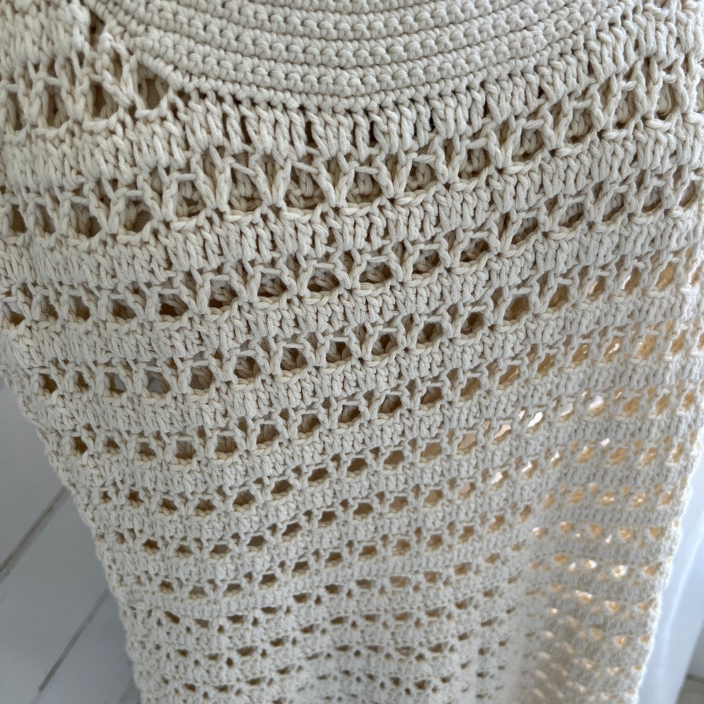Tabitha by Anthropologie Cream Crochet Sleeveless Dress - Picture 5 of 10